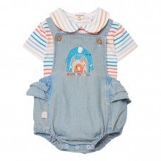 BOBOLI βρεφικό φορμάκι  153010-BLEAC γκρι